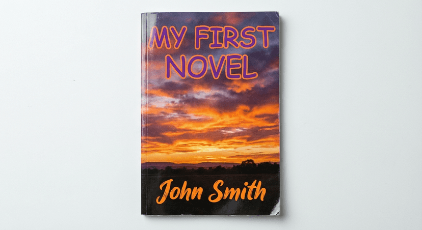 Example of amateur DIY book cover with poor design