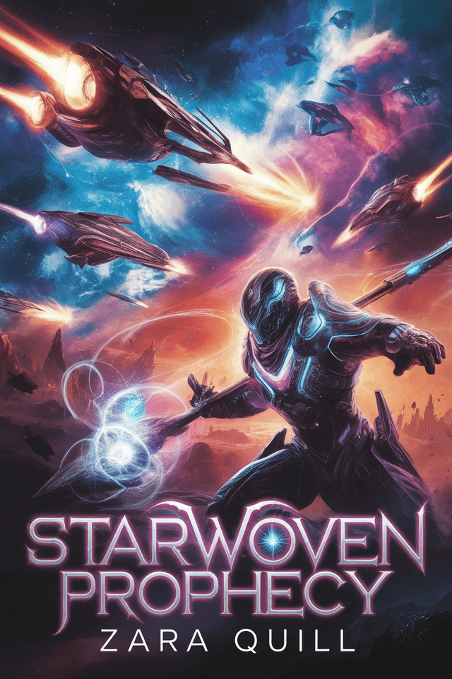 AI-generated Sci-Fi book cover example